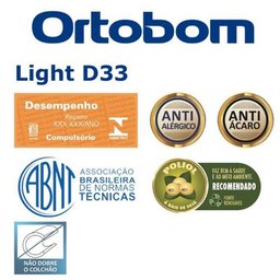 Colchão Queen Ortobom Light Espuma D33 Branco com Lateral Azul 158x198x20 - 7