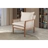 Poltrona Decorativa Jeniffer linho Bege - 2