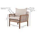 Ver imagem 3 de Poltrona Decorativa Jeniffer linho Bege