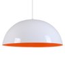 Pendente Meia Lua 37cm Luminária Excelente Branco Brilhante/ Laranjado - 3