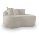 Ver imagem 2 de Sofá Feijão de Canto Curvado Elegante 2 Lugares Bouclé:bouclé Bege