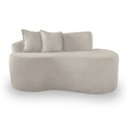 Ver imagem 4 de Sofá Feijão de Canto Curvado Elegante 2 Lugares Bouclé:bouclé Bege