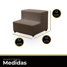 Escada Escadinha 2 Degraus para Pet Gato Cachorro Subir no Sofá Cama Quarto Sala Confortável Resiste - 5