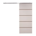 Ver imagem 2 de Porta de Correr Branco Prime Frisada Kit Alumínio F03 - 210x70