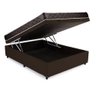 Cama Baú Casal Marrom + Colchão Espuma D28 138x188x8 - 2