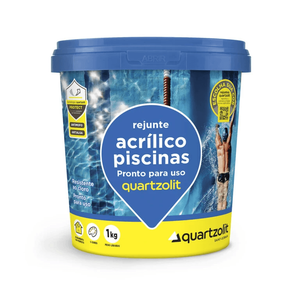 Rejunte Acrílico Piscinas 1kg Azul Cobalto Quartzolit Quartzolit Rj