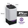Centrífuga de Roupas 15kg com Timer Praxis - 5