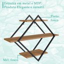 Ver imagem 4 de Prateleira Nicho 82 Cm Industrial Losango P1020 Preto Mell Pp Preto Mell