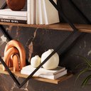 Ver imagem 7 de Prateleira Nicho 82 Cm Industrial Losango P1020 Preto Mell Pp Preto Mell