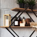Ver imagem 5 de Prateleira Nicho 82 Cm Industrial Losango P1020 Preto Mell Pp Preto Mell