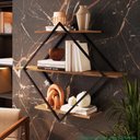 Ver imagem 2 de Prateleira Nicho 82 Cm Industrial Losango P1020 Preto Mell Pp Preto Mell