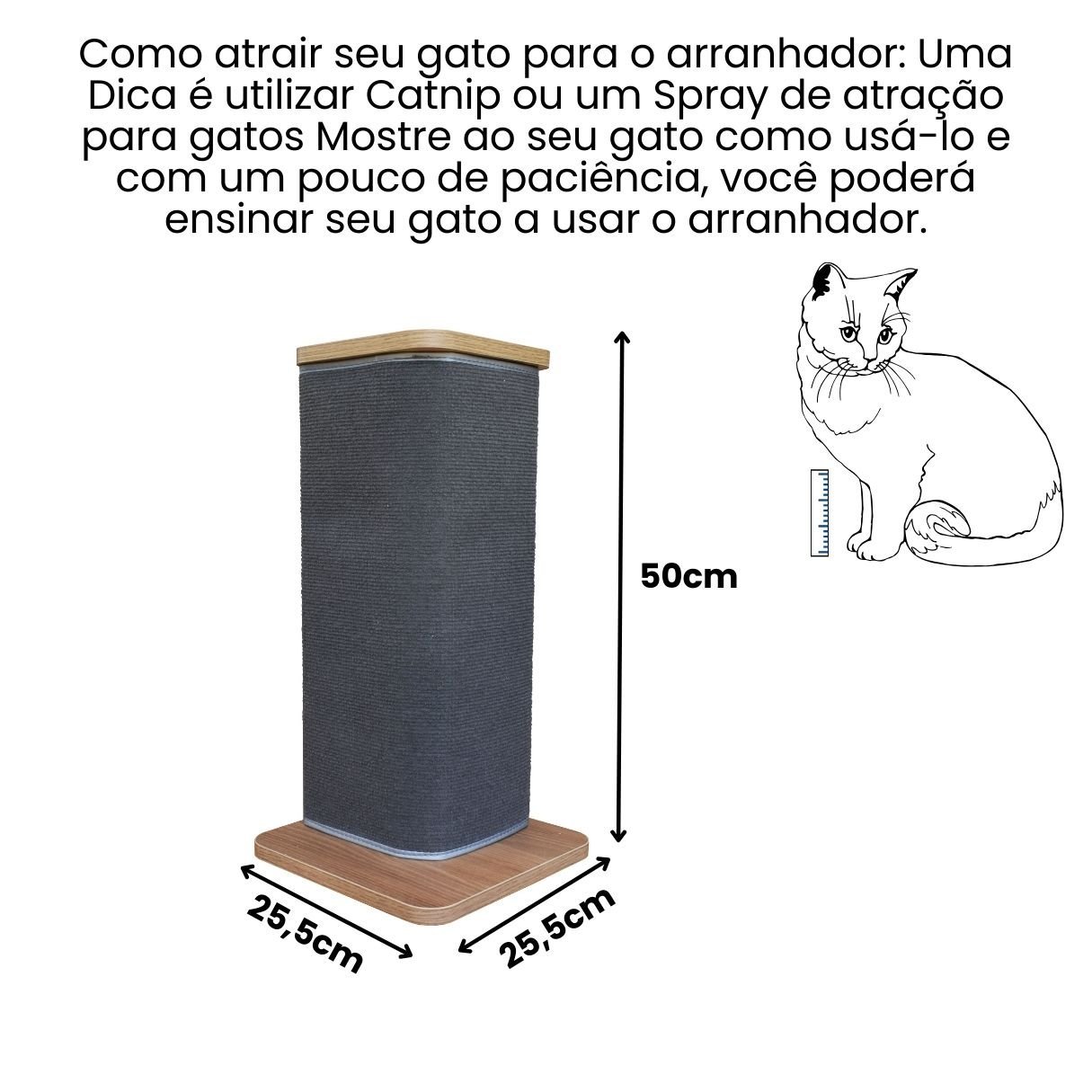 Arranhador Gato Canto Sofá Modelo Carpet - Amadeirado - 2