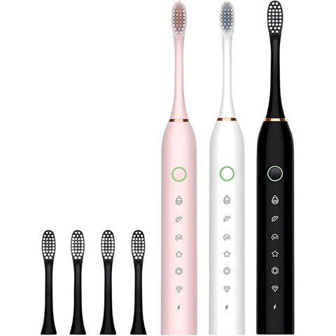 Super Kit 2 Escovas de Dente Elétrica Vibratória Portatil Macia Recarregável