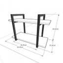 Ver imagem 2 de Prateleira industrial para escritório aço cor preto mdf 30cm modelo ind02