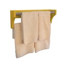 Ver imagem 2 de Toalheiro Duplo Suporte Cabideiro Porta Toalhas De Parede Acessório Para Banheiro Amarelo Laca