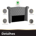 Ver imagem 5 de Cabeceira Casal King Size Estofada para Cama Box Ayla Veludo
