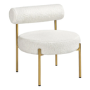 Ver imagem 3 de Poltrona Cadeira Lua Decorativa Versátil Bouclé - Zahav:off White