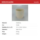 Ver imagem 2 de Cachepô de Cerâmica Verde 12x13x13cm Vaso Plantas Jardim Sala Suculenta Flores