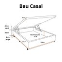 Ver imagem 6 de Box Baú Casal Blindado na Chapa de Madeira - Diversas Cores (188x138x42): Corino Bege