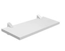 Ver imagem 1 de Prateleira Decorativa 50x30 cm com Suporte em MDF Branca para Sala Quarto Cozinha Escritório