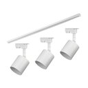 Ver imagem 2 de Kit Trilho Taschibra com 3 Spot Track Ar70 Gu10 Bivolt Branco