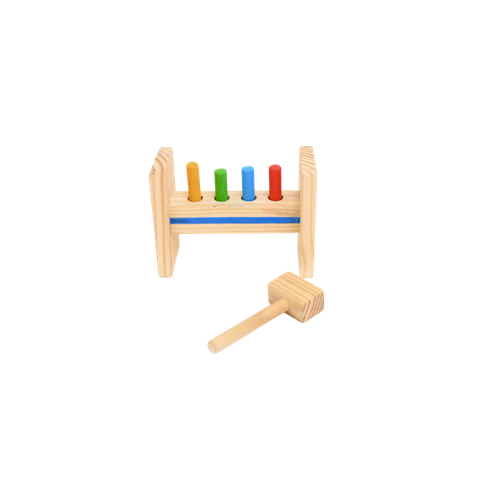 Bate Martelo em Madeira Brinquedo Educativo