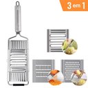 Ver imagem 5 de Ralador Manual Multifuncional 3 em 1 com Cabo Lorben Aço Inox Queijo Legumes