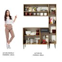 Ver imagem 6 de Armário de Cozinha Compacta 137cm Rustic/Preto Emilly Art Madesa 04