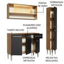 Ver imagem 5 de Armário de Cozinha Compacta 137cm Rustic/Preto Emilly Art Madesa 04