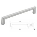 Ver imagem 3 de Kit 25 Puxadores Alça Mano 9,6cm Cromo Acetinado Bigfer Balcão Armário Gavetas