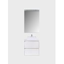 Ver imagem 7 de Gabinete para Banheiro com Cuba e Espelheira com Led 60cm Mdf Branco Dubai - On Móveis