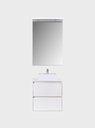 Ver imagem 7 de Gabinete para Banheiro com Cuba e Espelheira com Led 60cm Mdf Branco Dubai - On Móveis