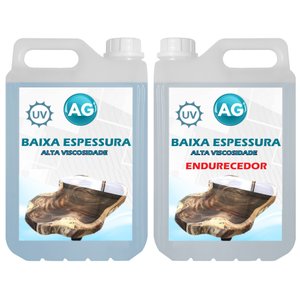 Resina Epoxi Baixa Espessura Alta Viscosidade AG Resinas ag Resina Baixa Espessura 5KG