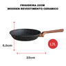Frigideira Antiaderente Cerâmica 22cm Euro ColorStone Wooden - 3