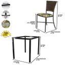 Ver imagem 3 de Mesa 4 Cadeiras Gramado Jogo de Área Jardim Móveis Interno e Externo em Fibra Sintética Junco.