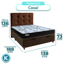 Ver imagem 3 de Kit Cabeceira + Cama Box Bau + Colchão Casal Molas Ensacadas Life Gold Paropas