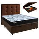 Ver imagem 1 de Kit Cabeceira + Cama Box Bau + Colchão Casal Molas Ensacadas Life Gold Paropas