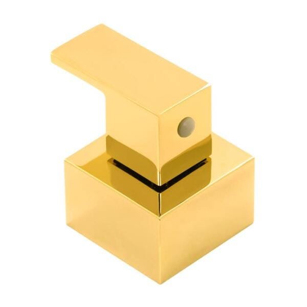 Acabamento Registro Quadrado Cubo Base Docol Dourado Gold - 1