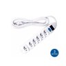 EXTENSAO ELETRICA 6 TOMADAS FILTRO LINHA FUSIVEL 3M SL7606 - 1