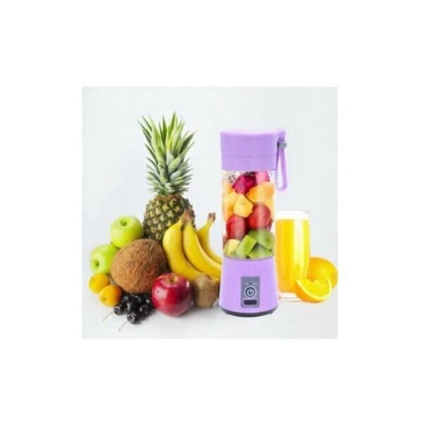 Mini Liquidificador Portátil Juice Cup 6 Lamninas Usb-Lilas - 3