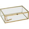 Porta Joias Caixa Organizador Vidro 5x15x10cm Decorativo - 1