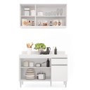 Ver imagem 4 de Kit Armário Aéreo e Balcão de Cozinha Lavanderia Lucy com Tampo 120 cm - D’Rossi Branco