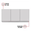 Ver imagem 5 de Kit Armário Aéreo e Balcão de Cozinha Lavanderia Lucy com Tampo 120 cm - D’Rossi Branco