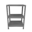 Ver imagem 3 de Estante de Aço Mini com 3 Prateleiras 45x27cm 45kg Coluna Bipartida Para Escritório Cinza