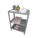 Ver imagem 2 de Estante de Aço Mini com 3 Prateleiras 45x27cm 45kg Coluna Bipartida Para Escritório Cinza