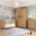 Ver imagem 1 de Quarto de Bebê Completo com Berço Americano 3 em 1 Sonho Multimóveis Mp4619 Madeirado