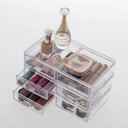 Caixa Organizadora Acrílico Com 2 Gavetas Empilhavel 21,5x12,5x5cm Elegance - 3