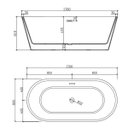 Ver imagem 3 de Banheira Freestanding de Imersão Nias 1700 Preto Brilho