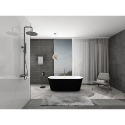 Banheira Freestanding de Imersão Nias 1700 Preto Brilho - 7