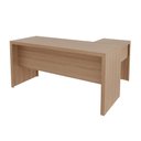 Ver imagem 3 de Mesa P/ Escritório em L com 3 Gavetas Branco Tecnomobili Me4106 Cor: Amêndoa